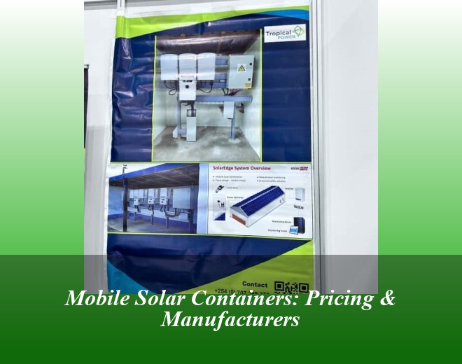 Mobile Solar Containers: Pricing & Manufacturers